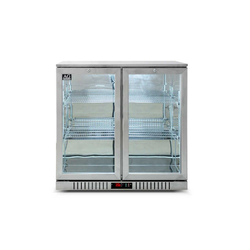 AG Twin Door Bar Fridge - Stainless Body & Doors 2SBR-H