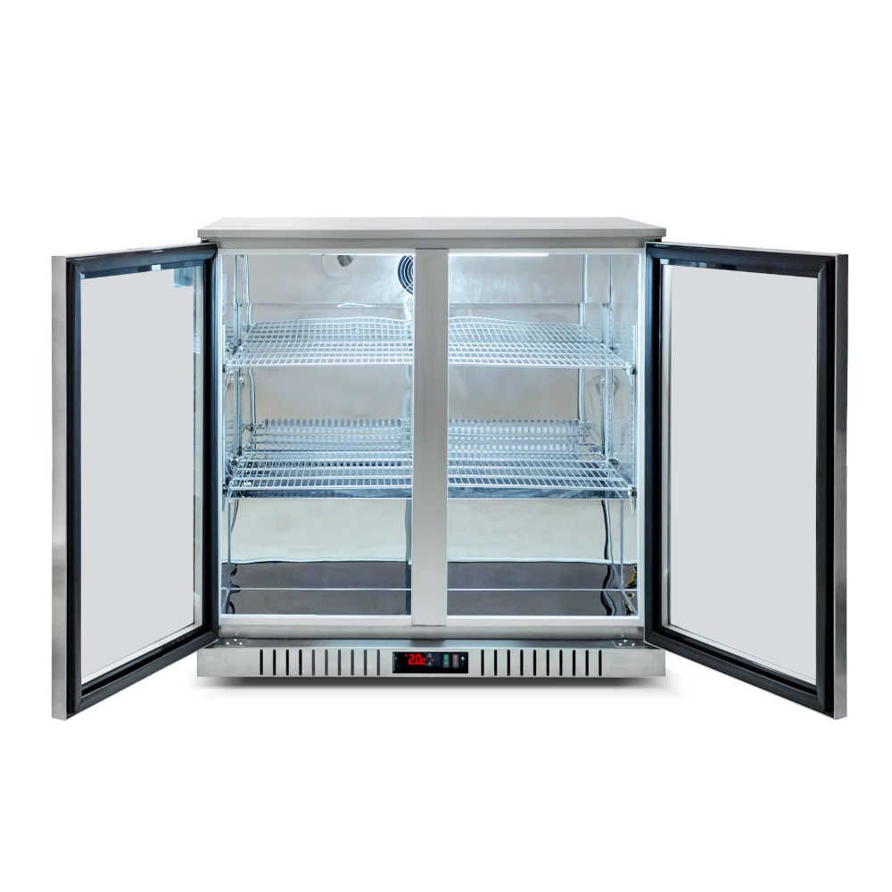 AG Twin Door Bar Fridge - Stainless Body & Doors 2SBR-H