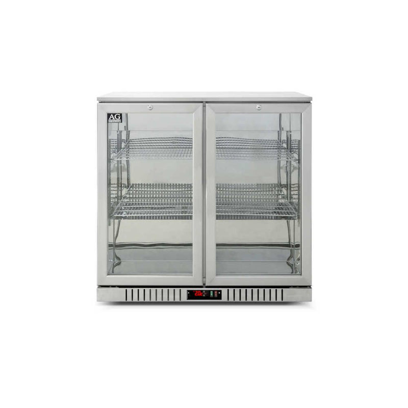 AG Twin Door Bar Fridge - Stainless Body & Doors 2SBR-H