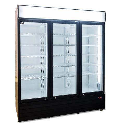 AG 1500L Triple Door Upright Display Fridge - Glass Door