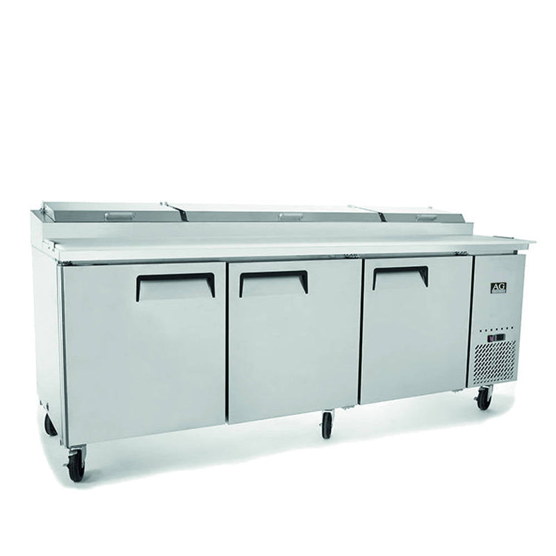 AG 3 Door Saladette Fridge Fits 12 x 1/3 GN Trays