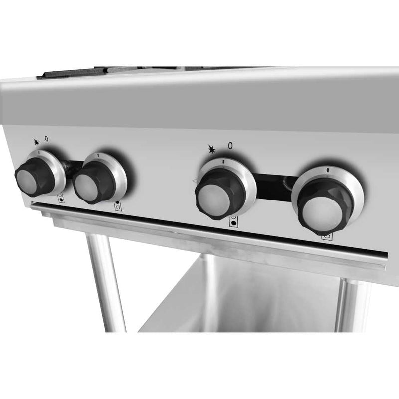 AG Four Burner Gas Cooktop Hob - 600mm width - Natural Gas