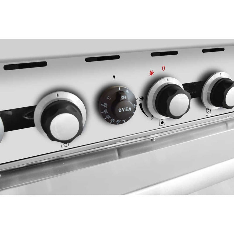 AG Four Burner Gas Cooktop Range with Oven - 600mm width - LPG