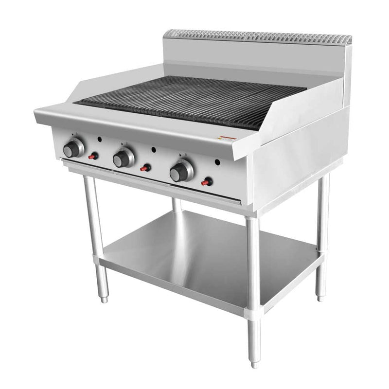 AG Three Burner Commercial Chargrill - 900MM width - Natural Gas