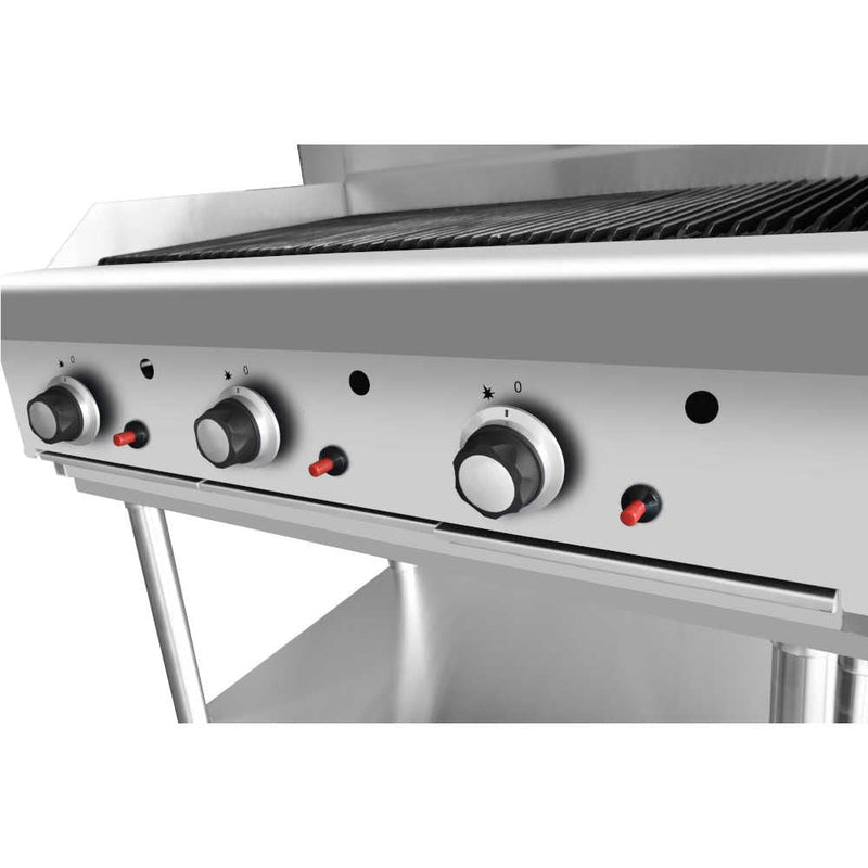 AG Three Burner Commercial Chargrill - 900MM width - Natural Gas