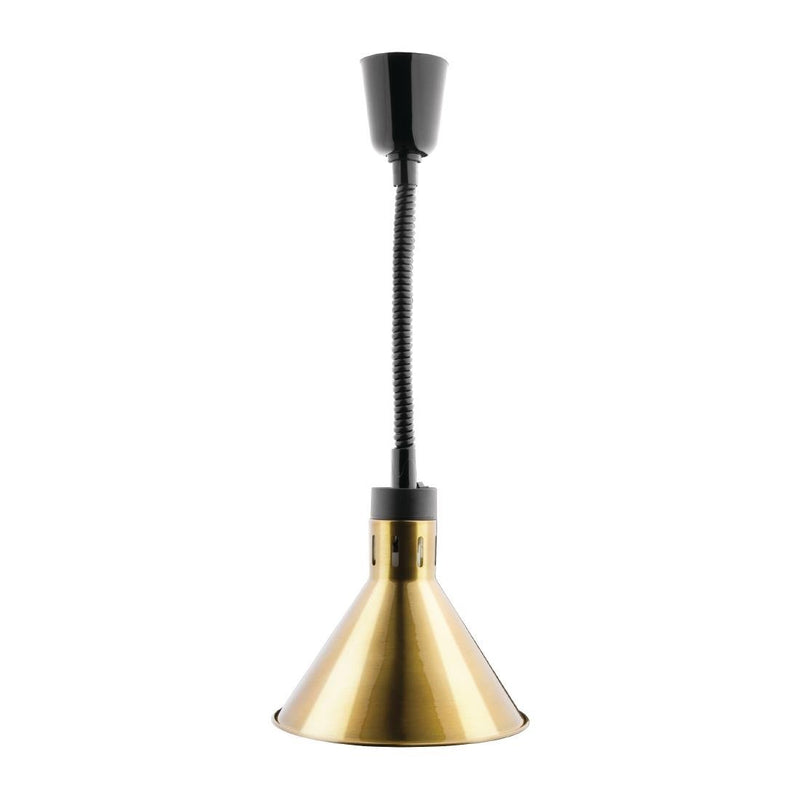 Apuro Retractable Conical Heat Lamp Shade Gold Finish