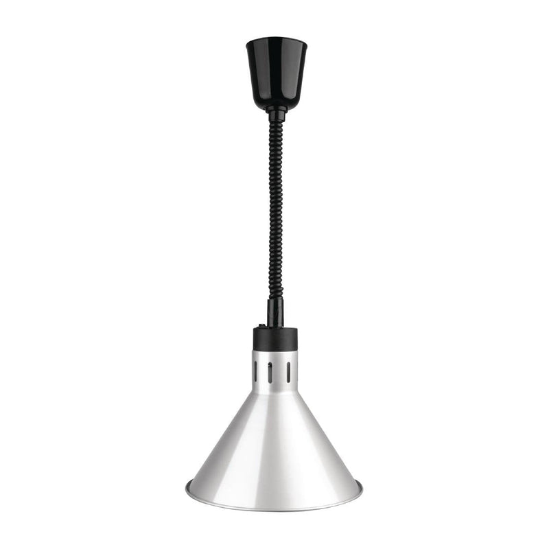 Apuro Retractable Conical Heat Lamp Shade Silver Finish