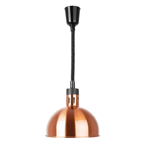 Apuro Retractable Dome Heat Lamp Shade Copper Finish