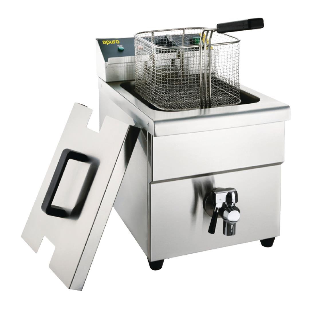 Apuro Single Tank Single Basket Induction Fryer 8Ltr