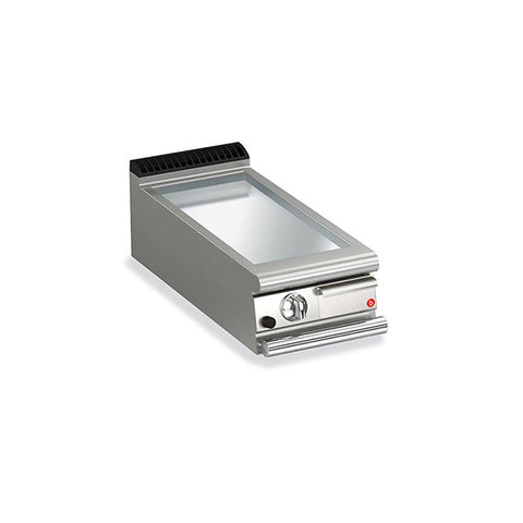 Baron 1 Burner Gas Fry Top 700Mm Depth With Smooth Chrome Plate And Thermostat Control