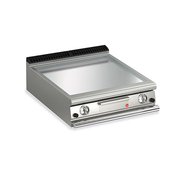 Baron 2 Burner Gas Fry Top 700Mm Depth With Smooth Chrome Plate And Thermostat Control