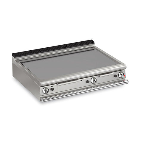 Baron 3 Burner Gas Fry Top 700Mm Depth With Smooth Mild Steel Plate And Thermostat Control