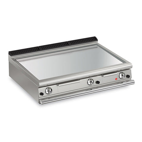 Baron 3 Burner Gas Fry Top With Smooth Chrome Plate And Thermostat Control - 900Mm Depth