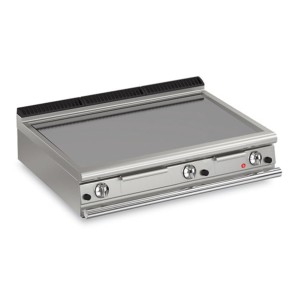Baron 3 Burner Gas Fry Top With Smooth Mild Steel Plate And Thermostat Control - 900Mm Depth