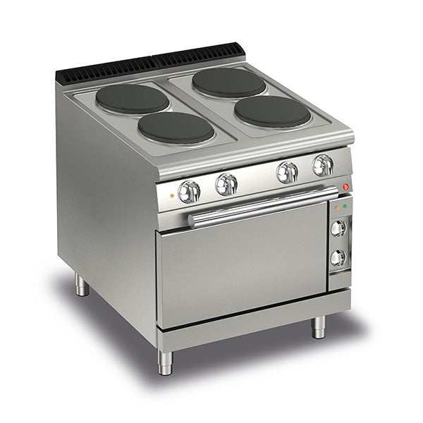 Baron 4 Burner Electric Cook Top With Electric Oven - 700Mm Depth