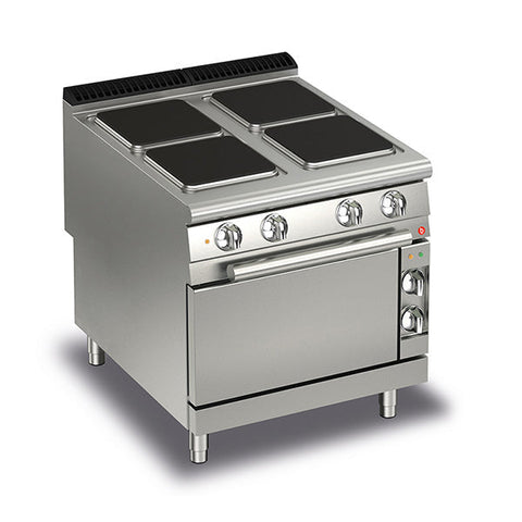 Baron 4 Burner Electric Cook Top With Electric Oven - 900Mm Depth