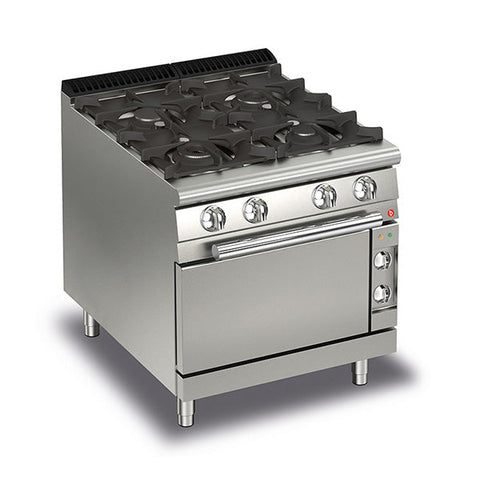 Baron 4 Burner Gas Cook Top With Electric Oven - 700Mm Depth