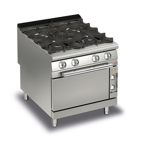 Baron 4 Burner Gas Cook Top With Electric Oven - 900Mm Depth