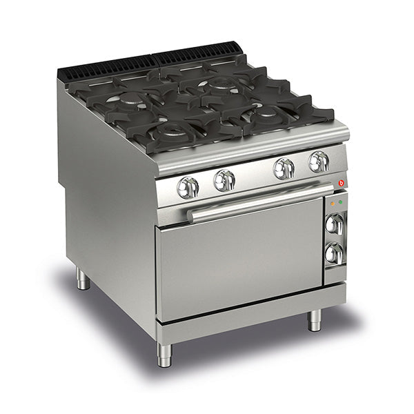 Baron 4 Burner Gas Cook Top With Gas Oven - 900Mm Depth