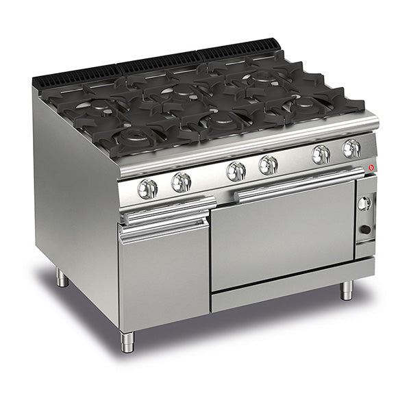 Baron 6 Burner Gas Cook Top With Gas Oven - 700Mm Depth