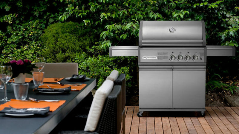Crossray Trolley BBQ with 4 x Infrared Burners