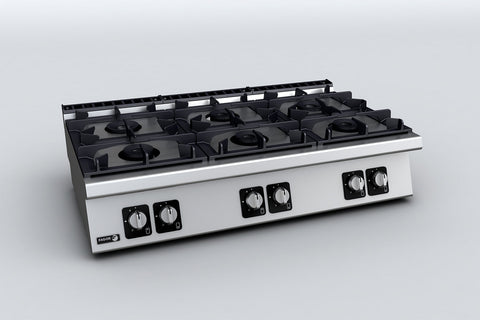 Fagor 700 Series Natural Gas 6 Burner Ss Boiling Top CG7-60H