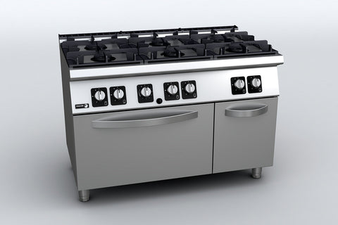 Fagor Kore 700 Series 6 Burner Gas Range With Gas Oven C-G761H