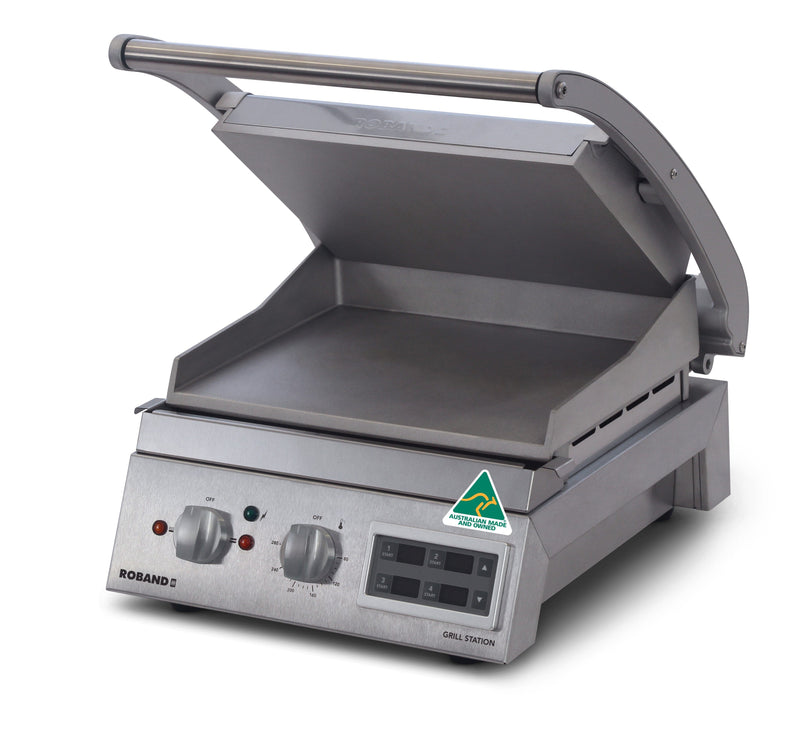 Roband Grill Station 6 slice, Smooth Plates with Electronic Timer