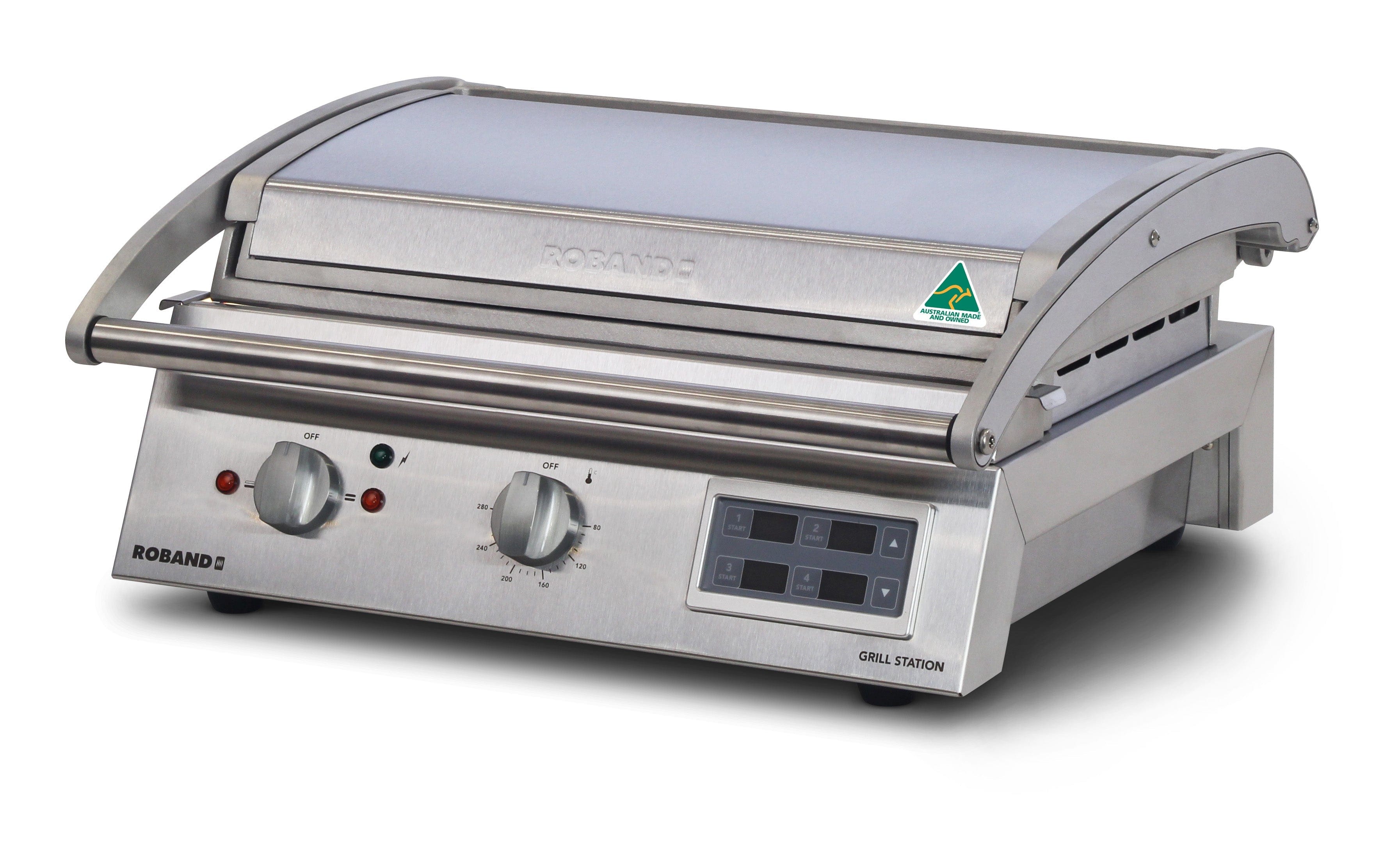 Roband Grill Station 8 slice, Smooth Plates with Electronic Timer 10A