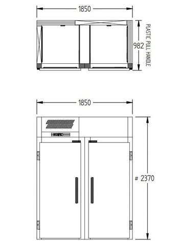 Williams Ruby - Two door Refrigerator