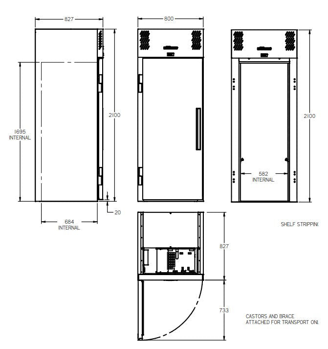 Williams Garnet - One Door Freezer