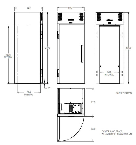 Williams Garnet - One Door Freezer