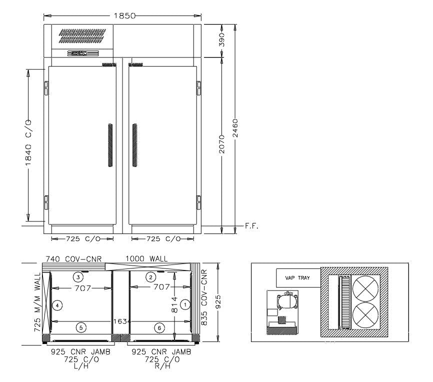 Williams Ruby - Two door Freezer