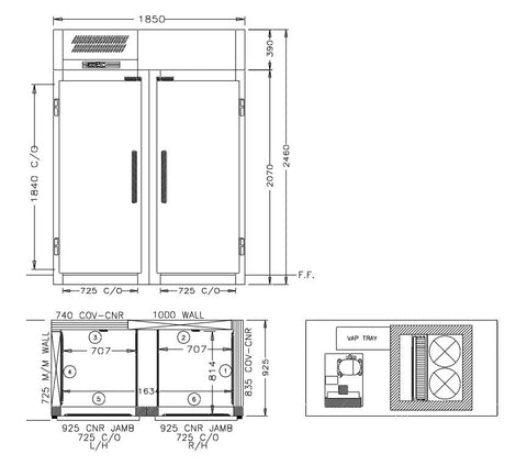 Williams Ruby - Two door Freezer