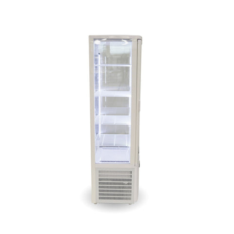 Thermaster Four-Sided Upright Beverage Display Fridge Ivory-White LSC235