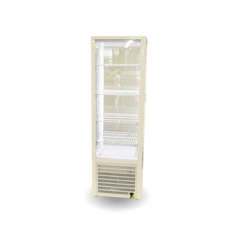 Thermaster Four-Sided Upright Beverage Display Fridge Ivory-White LSC235