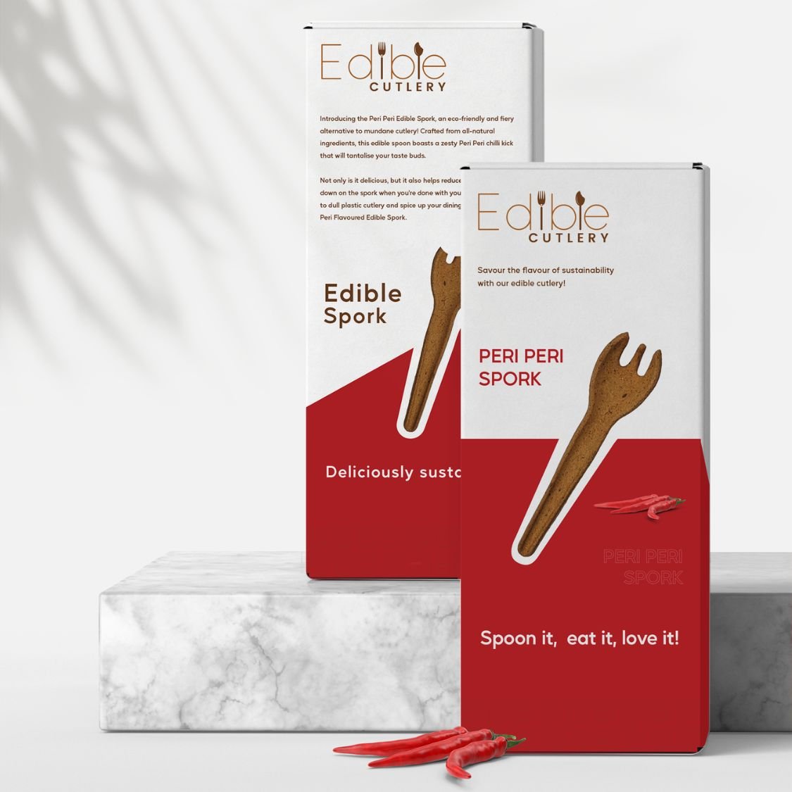 Edible Peri Peri Spork - Carton of 1000