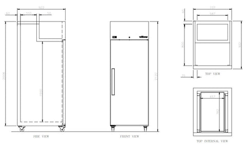 Williams Crystal - One Door Stainless Steel Upright Bakery Retarder