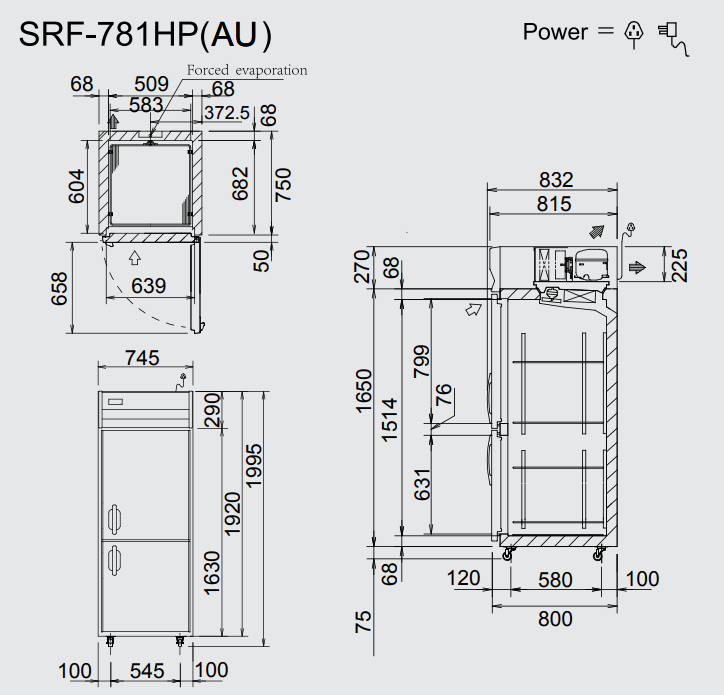 Panasonic Upright Freezer 598L - SRF-781HP