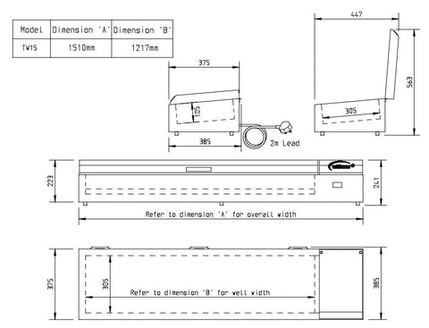 Williams Thermowell - Seven Pan Counter Top Refrigerated Well