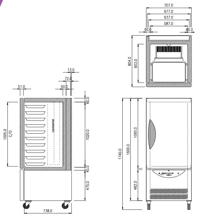 Williams 30Kg/10 Tray Blast Chiller Freezer
