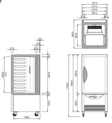 Williams 30Kg/10 Tray Blast Chiller Freezer