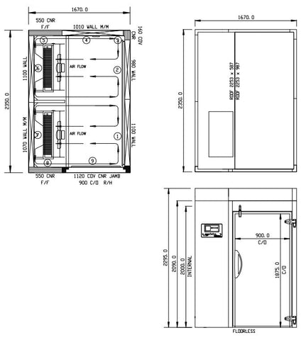 Williams 320Kg Roll In Blast Chiller Combi Trolley Compatible