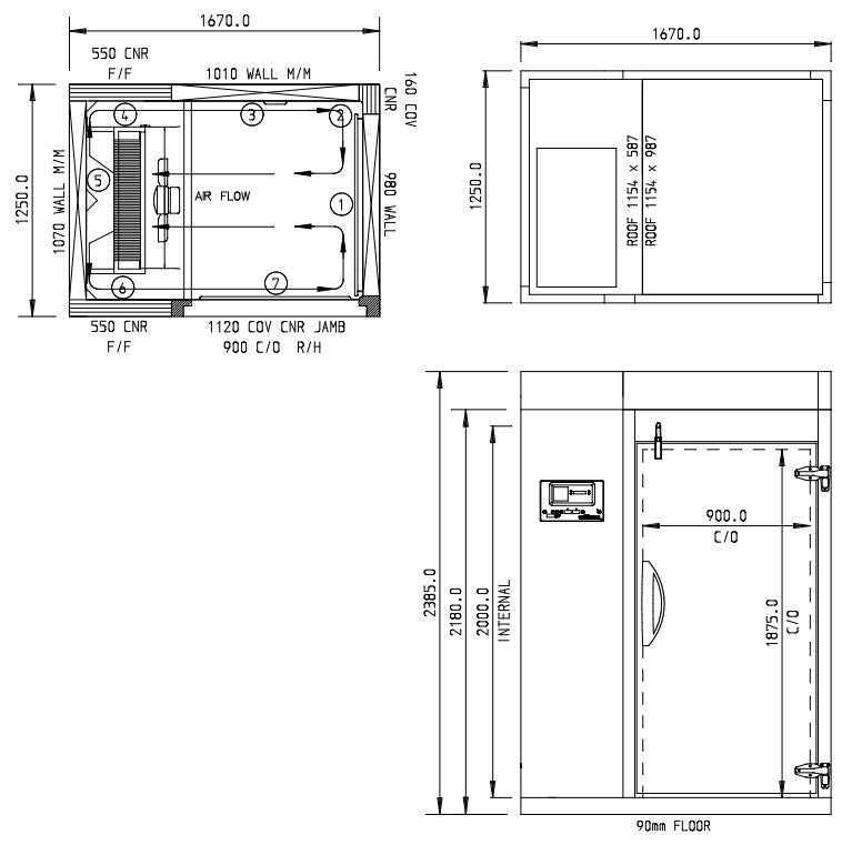 Williams 120Kg Roll In Blast Chiller/Freezer Combi Trolley Compatible