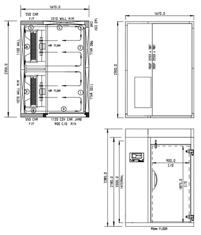 Williams 240Kg Roll In Blast Chiller/Freezer Combi Trolley Compatible