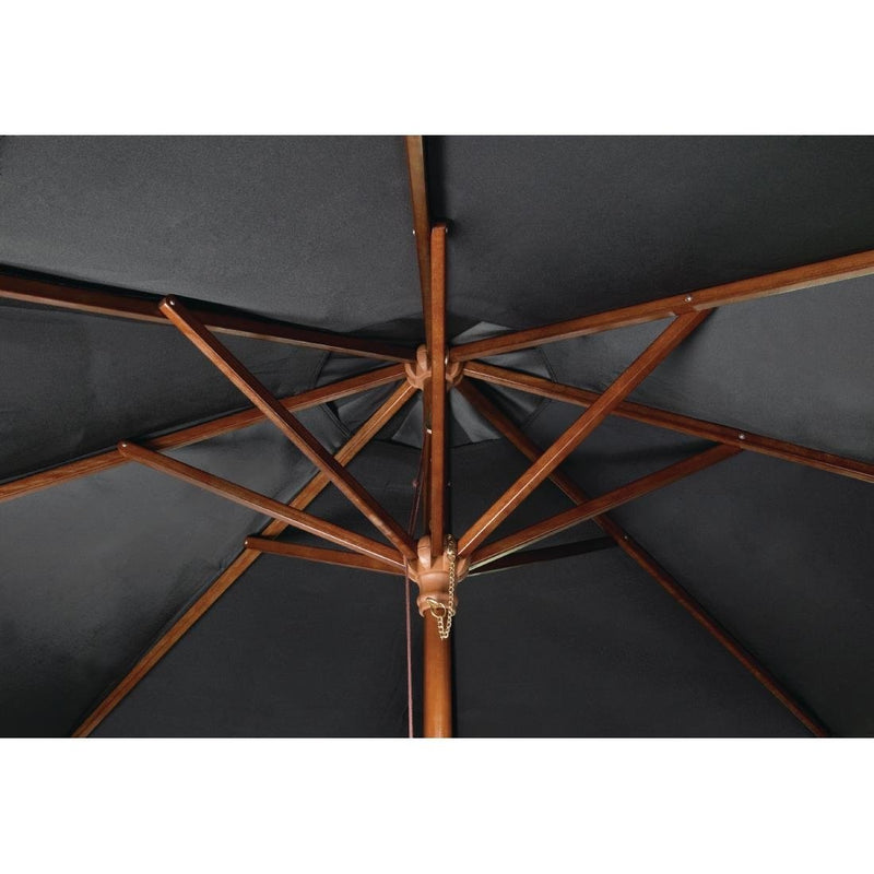Bolero Round Outdoor Umbrella 3m Diameter Black