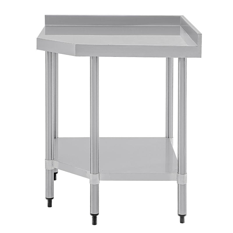 Vogue Stainless Steel Corner Table