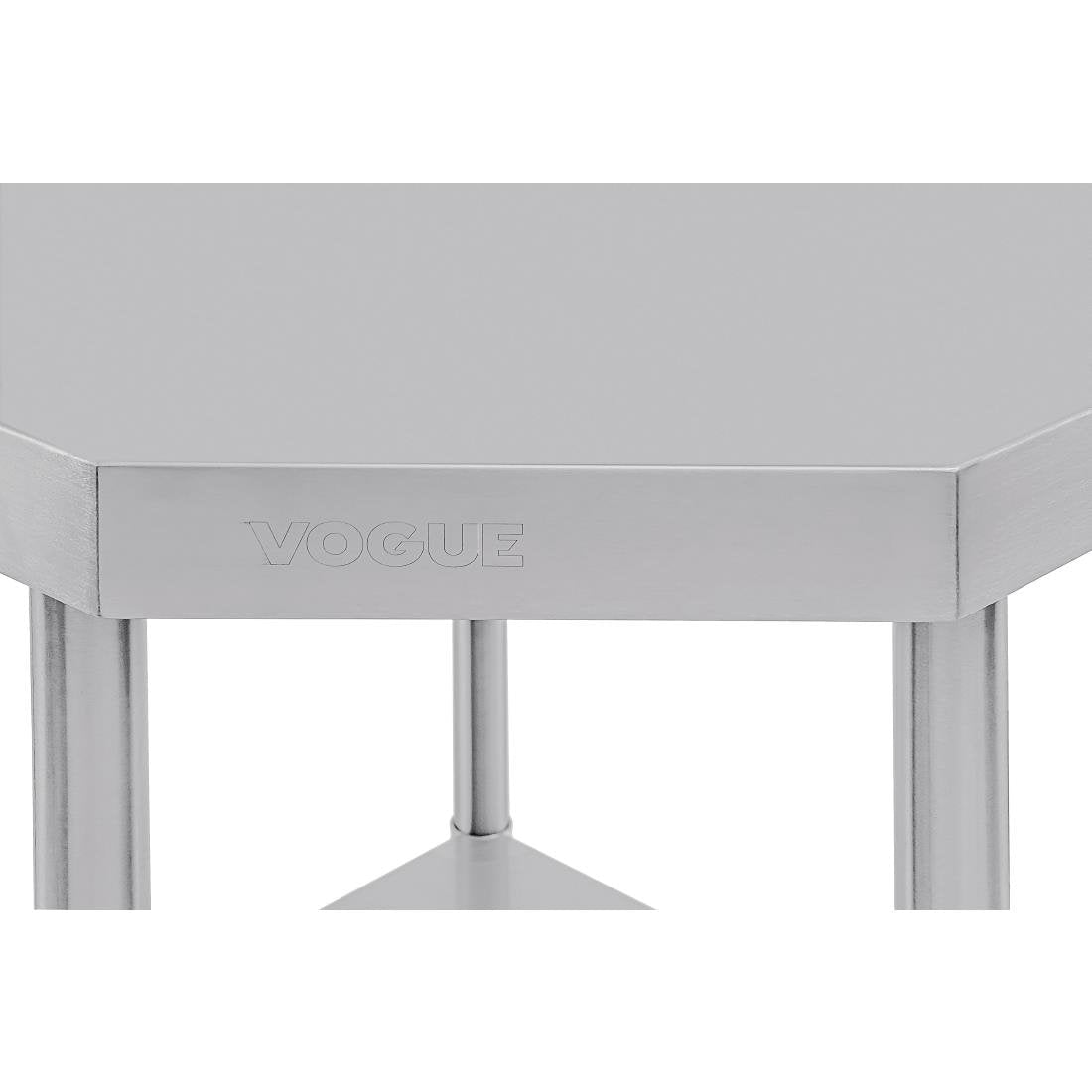 Vogue Stainless Steel Corner Table