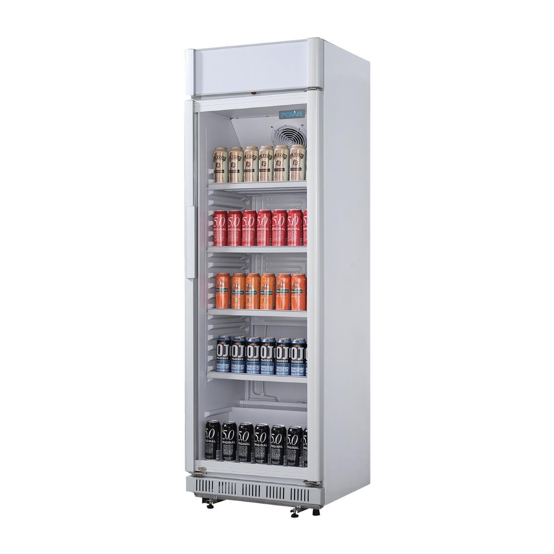 Polar C-Series Upright Display Cooler with Light Box 346Ltr