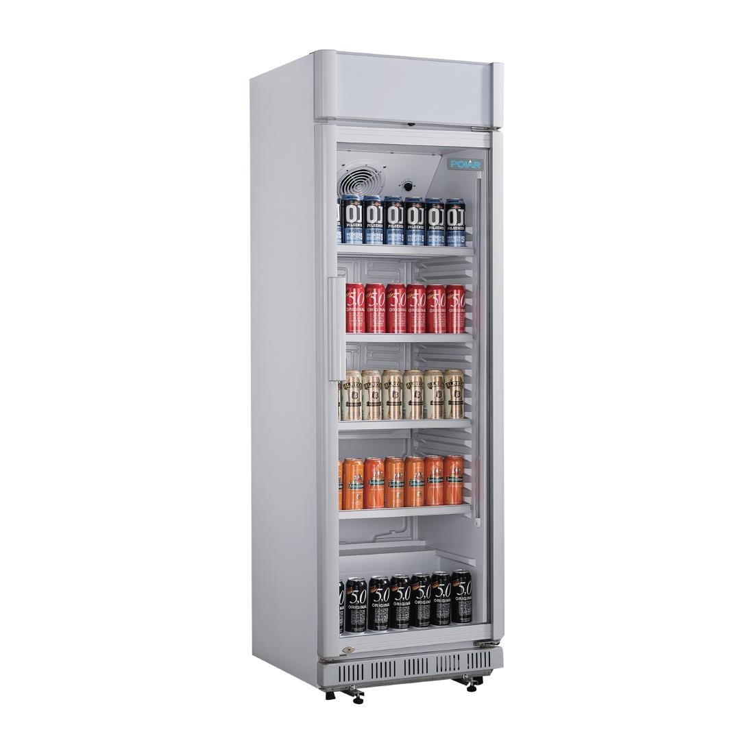 Polar C-Series Upright Display Cooler with Light Box 346Ltr